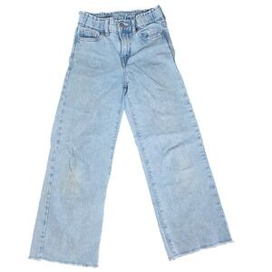 GAP girls wide leg high rise light wash jeans girls size 7